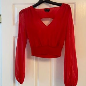 BeBe Crop Top Blouse